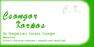 csongor korpos business card